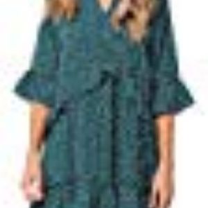 Women's Dresses V Neck Ruffle Polka Dot